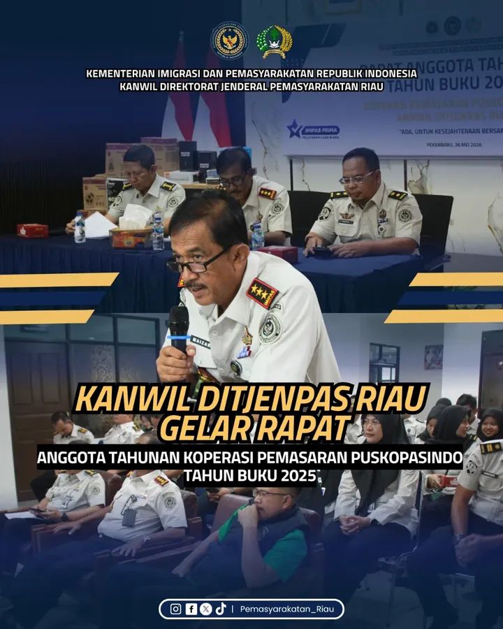 fmmnews.com | Perkuat Komitmen Integritas dan Profesionalisme, Kanwil Ditjenpas Riau Ikuti Anev Pemasyarakatan