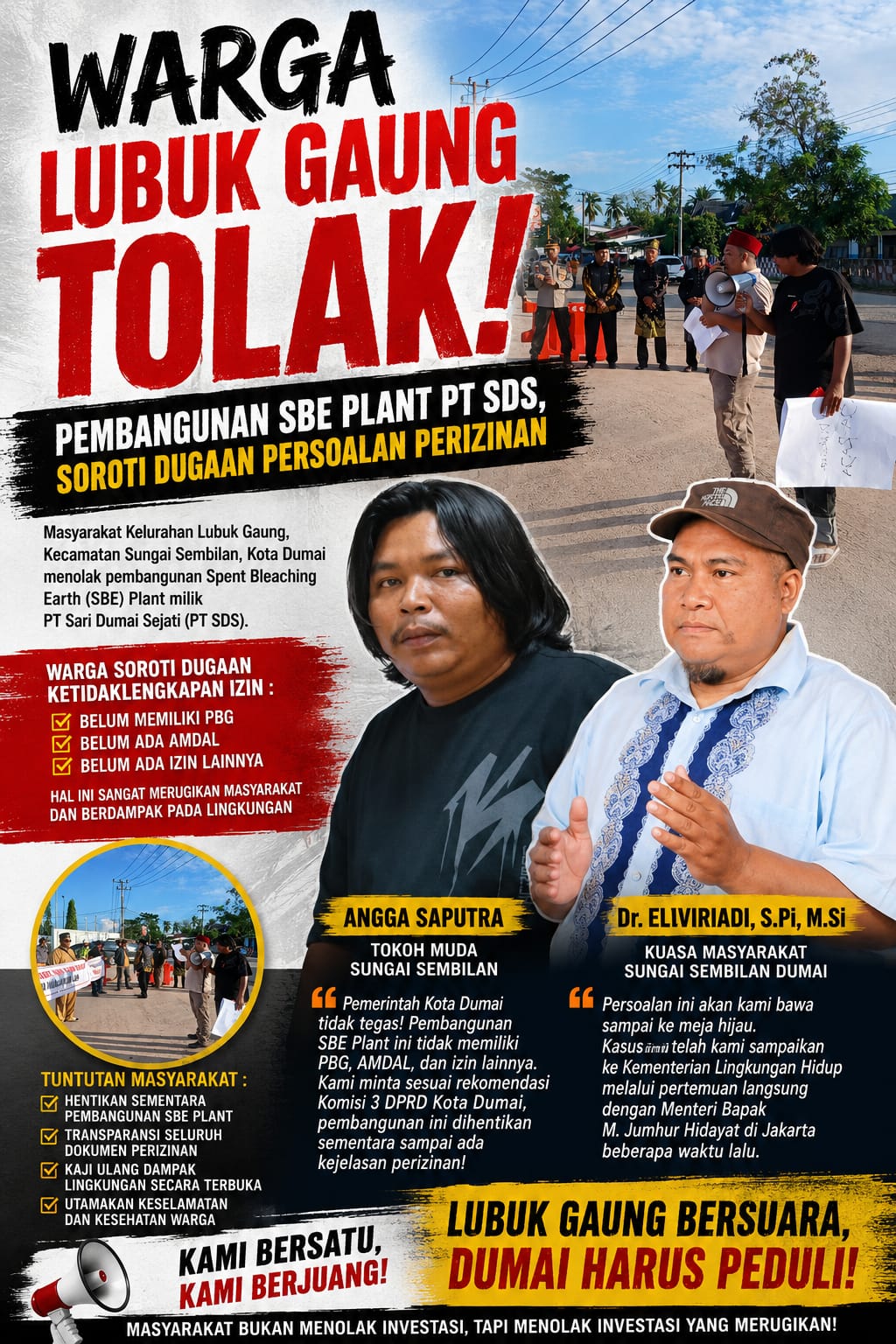 fmmnews.com | Warga Lubuk Gaung Tolak Pembangunan SBE Plant PT SDS, Soroti Dugaan Persoalan Perizinan