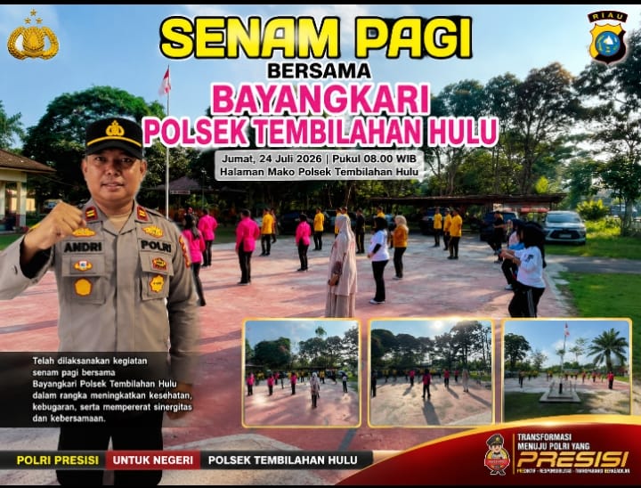  | Senam Pagi Bersama Bhayangkari, Inisiatif Kapolsek Tembilahan Hulu Perkuat Soliditas Internal dan Semangat Pelayanan Presisi