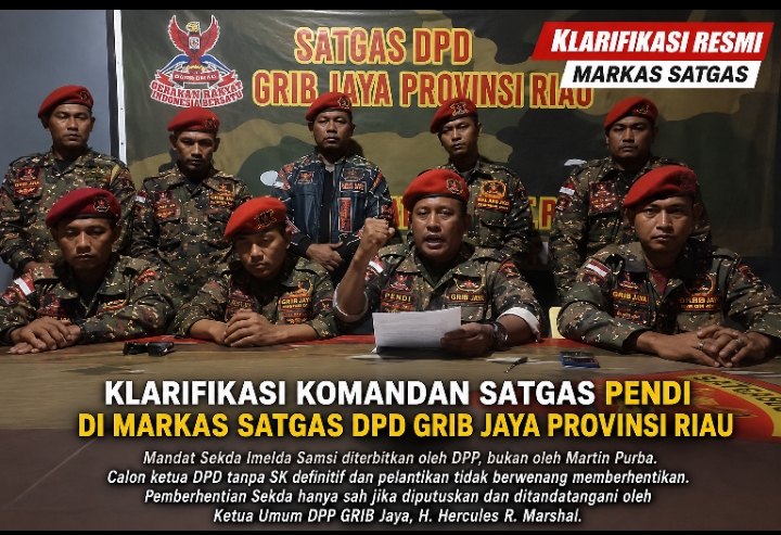  | Dansatgas Pendi Klarifikasi Keputusan Ketua DPD GRIB k dan Minta DPP Turun Tangan