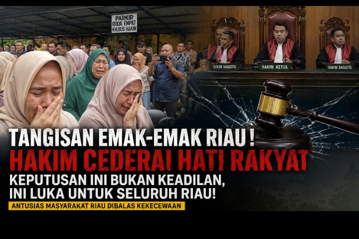  | Pascaputusan Abdul Wahid, Gelombang Kekecewaan Masyarakat Riau Menggema di PN Pekanbaru: "Kami Akan Terus Mencari Keadilan"