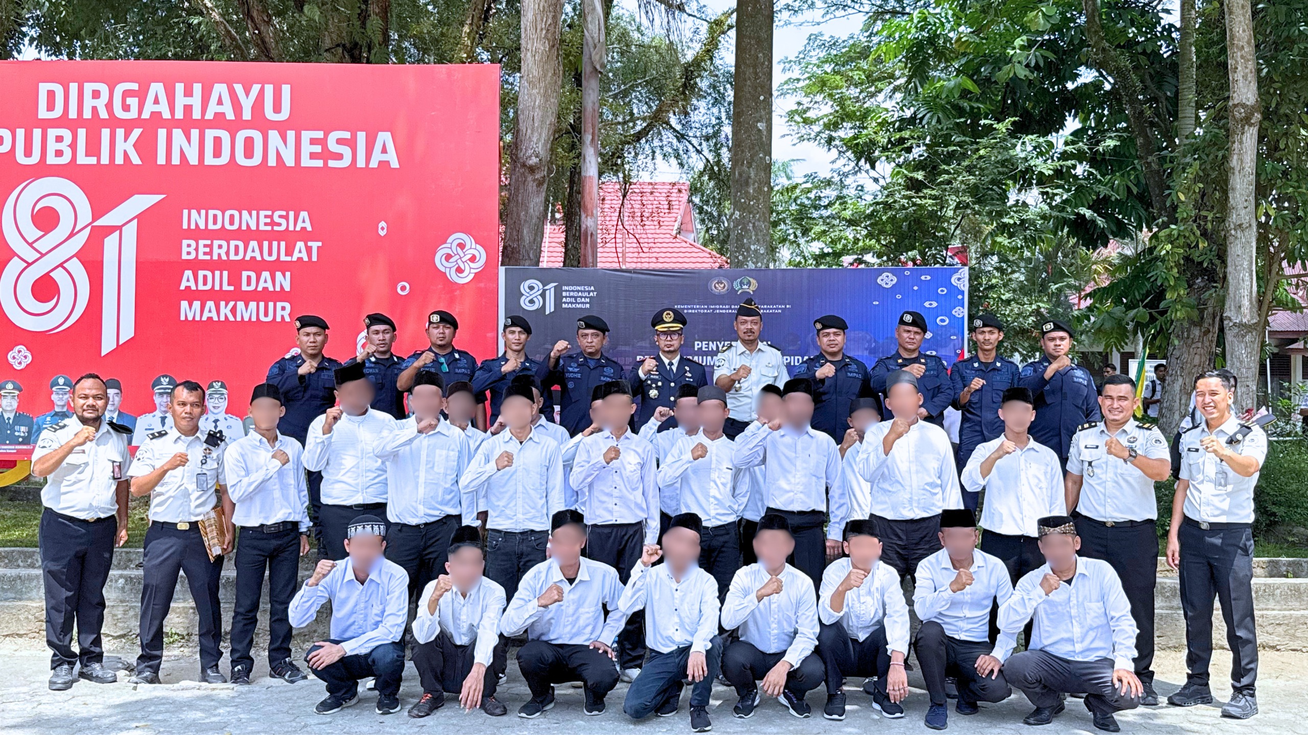  | *SEMARAK HUT KE-81 RI, KALAPAS BANGKINANG HADIRI UPACARA DETIK-DETIK PROKLAMASI DAN PEMBERIAN REMISI KEPADA 23 WARGA BINAAN*