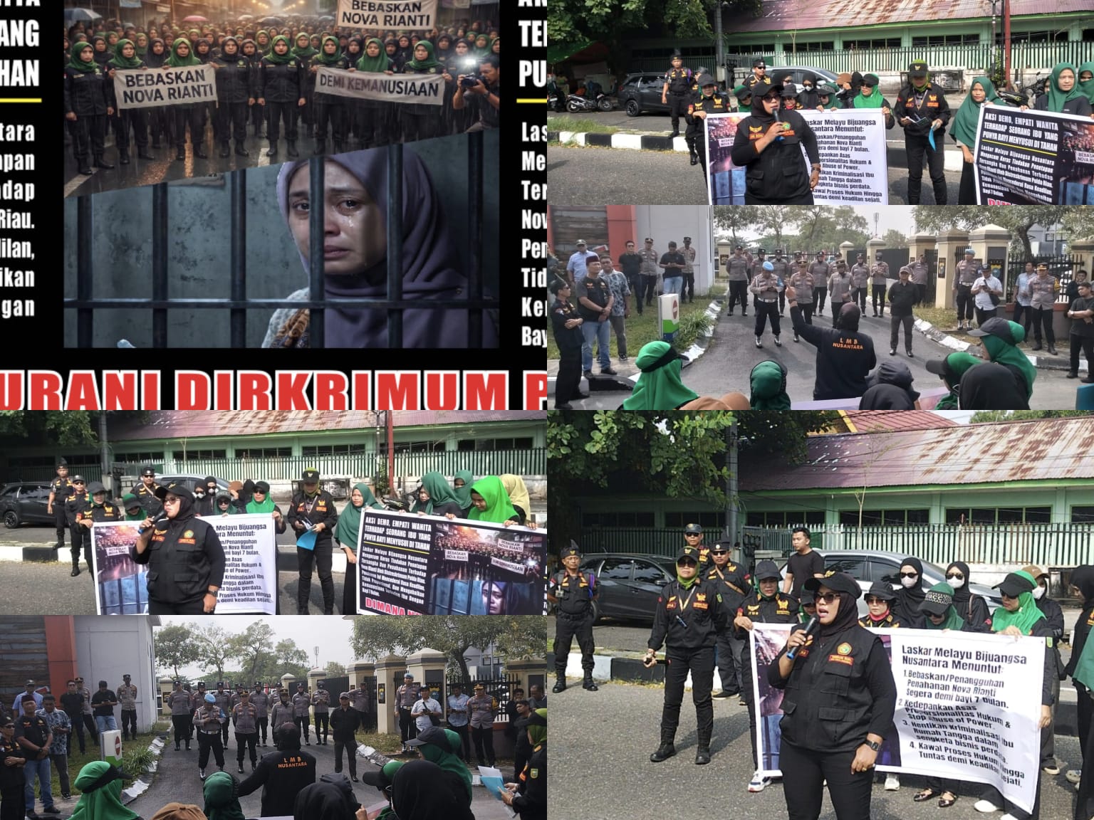  | LMB Nusantara Tuntut Bebaskan Nova Rianti Ibu Bayi 7 Bulan Jadi Korban Kriminalisasi Polda Riau, Asas Kemanusiaan dan Keadilan Dilanggar