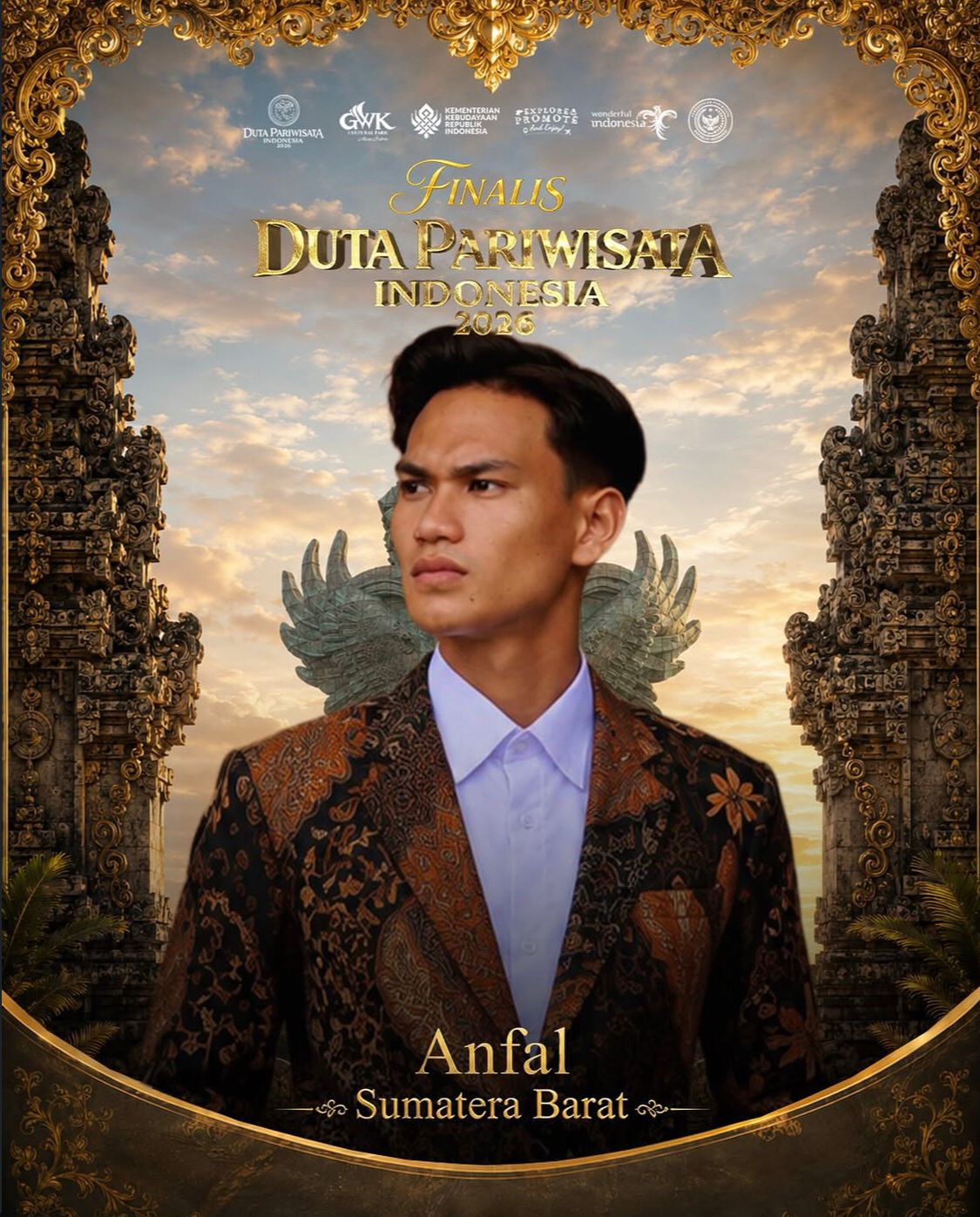  | Anfal, Putra Sijunjung Raih Gelar Finalis Duta Pariwisata Indonesia 2026 Wakili SUMBAR