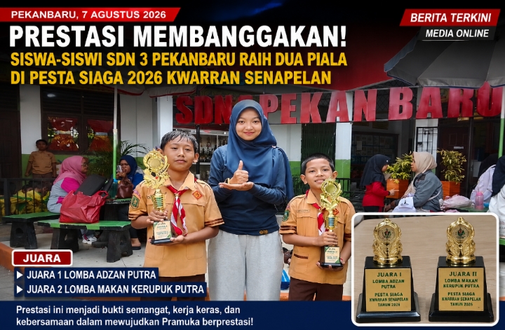  | Pesta Siaga 2026, Pramuka SDN 3 Pekanbaru Raih Dua Piala Sekaligus