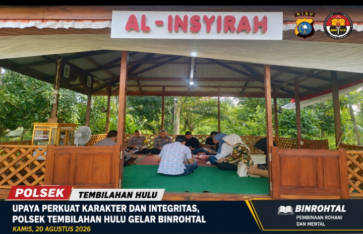  | Binrohtal Rutin, Kapolsek Tembilahan Hulu Perkuat Mental dan Ketakwaan Personel