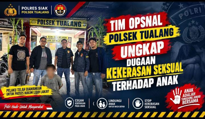 | Tim Opsnal Polsek Tualang Ungkap Dugaan Kekerasan Seksual terhadap Anak, Terduga Pelaku Diamankan | Tim Opsnal Polsek Tualang Ungkap Dugaan Kekerasan Seksual terhadap Anak, Terduga Pelaku Diamankan