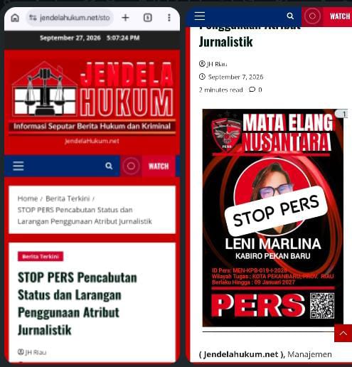 | Sangagahan resmi dan pernyataan pemberitaan terkait pemberitaan “STOP PERS” yang dinilai tidak benar | Sangagahan resmi dan pernyataan pemberitaan terkait pemberitaan “STOP PERS” yang dinilai tidak benar