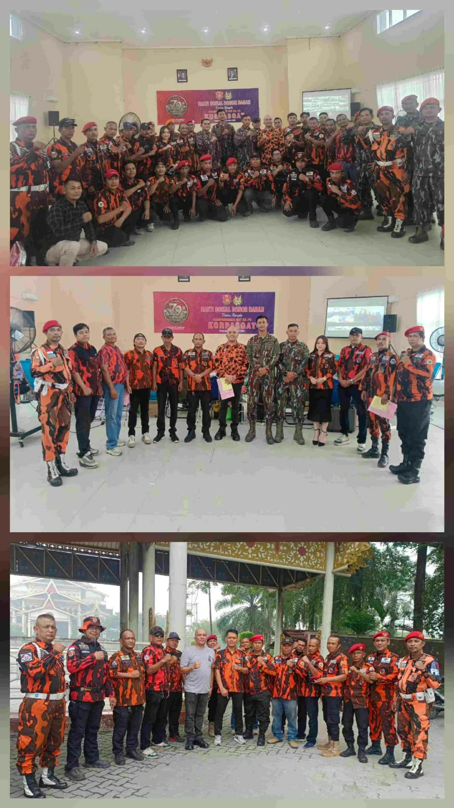 | Tebarkan Kemanusiaan Sempena HUT KORPASGAT ( TNI ) ke-79, Komandan KOTI Mahatidana MPC PP Kota Pekanbaru Ikuti Aksi Donor Darah | Tebarkan Kemanusiaan Sempena HUT KORPASGAT ( TNI ) ke-79, Komandan KOTI Mahatidana MPC PP Kota Pekanbaru Ikuti Aksi Donor Darah
