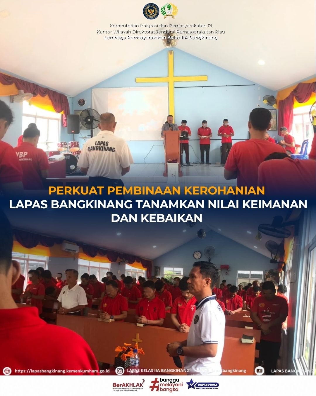 | Perkuat pembinaan kerohanian, lapas bangkinang tanamkan nilai keimanan dan kebaikan | Perkuat pembinaan kerohanian, lapas bangkinang tanamkan nilai keimanan dan kebaikan